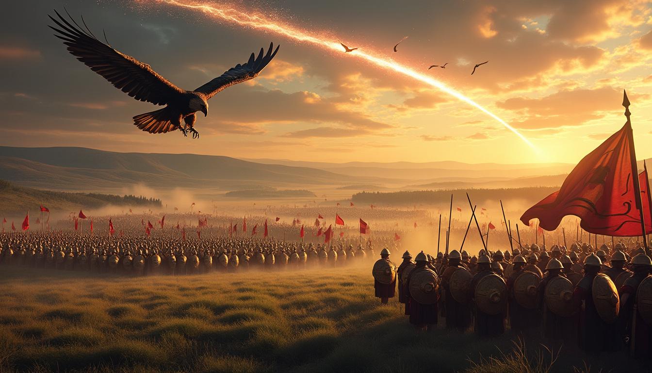découvrez l'histoire fascinante d'alexandre le grand, entre ses vastes conquêtes et les légendes entourant les aigles de rome, symbole de pouvoir et de gloire.