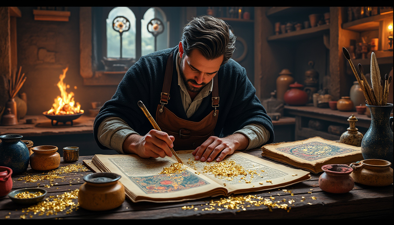découvrez les secrets des maîtres enlumineurs avec 'les artisans du feu', un voyage captivant au cœur de l'art ancestral de l'enluminure.