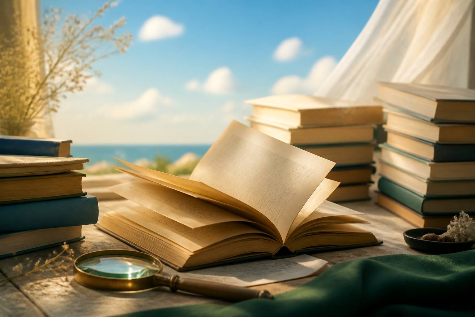 Vieux livre de poche ouvert aux pages jaunies