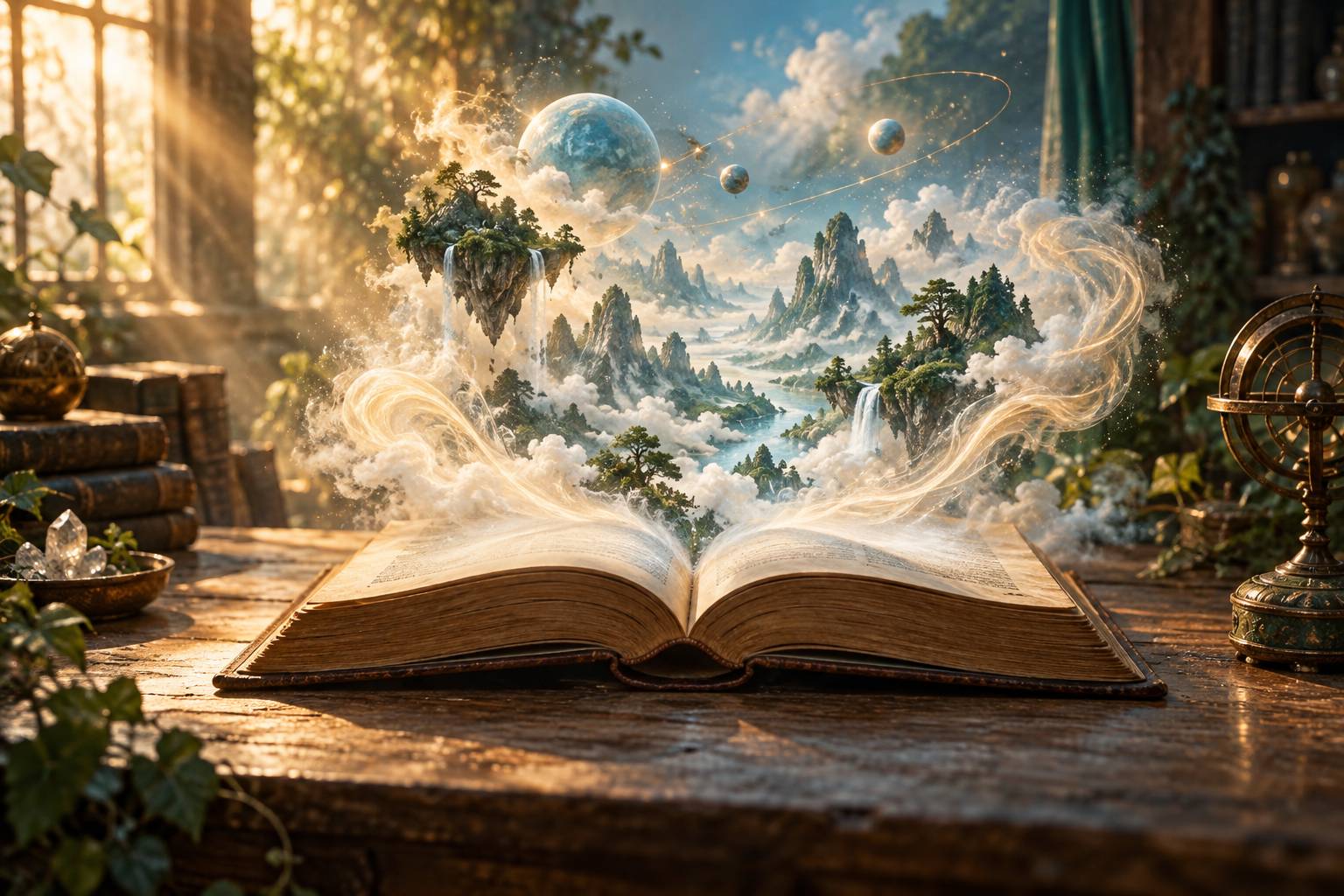 Illustration éditoriale du sujet : L'Échappée Belle de l'Imaginaire en Littérature Générale
