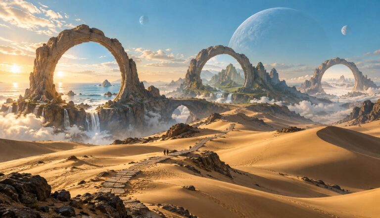 Illustration éditoriale du sujet : Le Cosmere expliqué : la carte des mondes et leurs liens