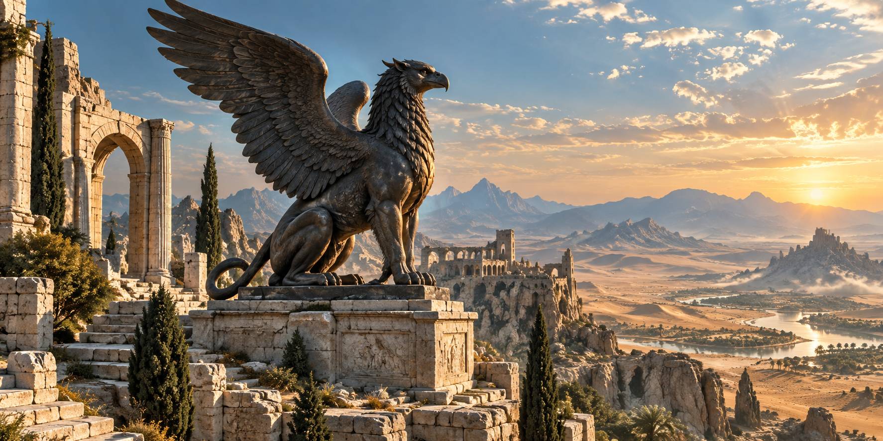 Illustration éditoriale du sujet : Le Mystère du Griffon Noir : Légende et Réalité