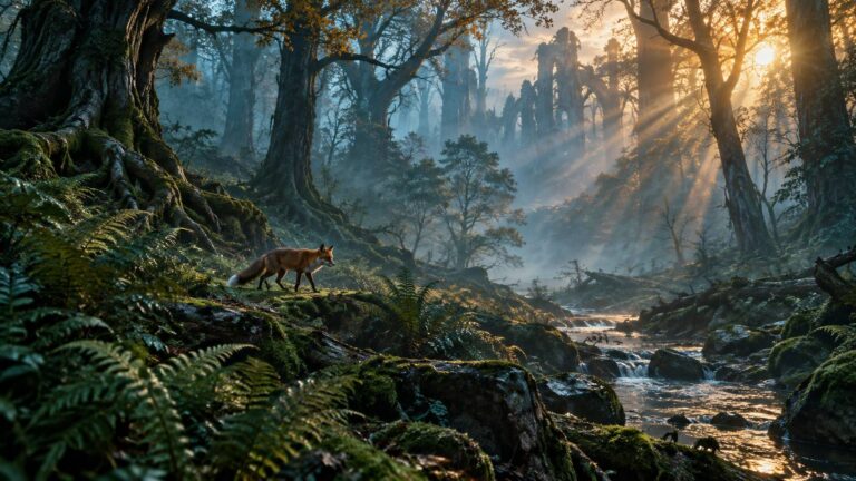 Illustration éditoriale du sujet : Les mystères captivants du renard de Morlange