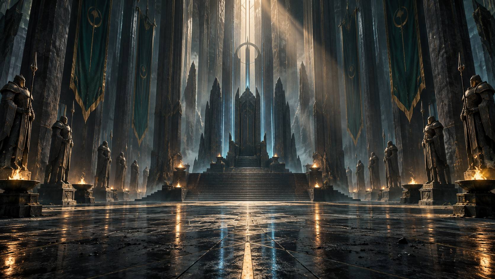 Illustration éditoriale du sujet : Overlord T1 : Plongée dans l'Empire du Roi Mort-Vivant